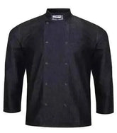 Chef Jacket Long Sleeve Denim Grey and Black  Adomoo